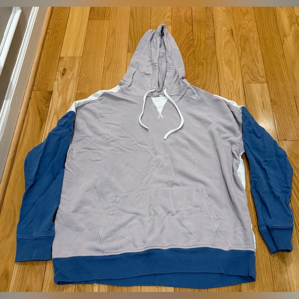 True Craft Blue and Gray Men's Hoodie